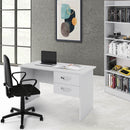 Scrivania Tiffany due cassetti 119x64x75 cm bianco frassinato