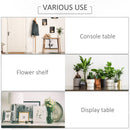 Consolle Fissa 100x35x76 cm in Metallo e Legno con Piano in Vetro 