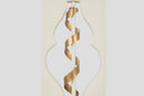 Lampada da tavolo Elegant in Metallo Intreccio Bianco con Oro