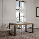 Tavolo Allungabile 140-244x90x77 cm Tecno Noce Gambe Antracite 