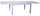 Table de jardin extensible 135/270x90x75 cm en aluminium blanc Cleveland