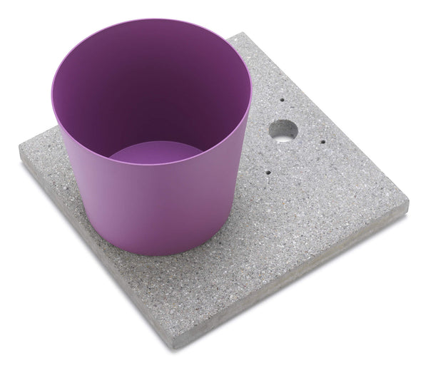 Base avec Plateau pour Fontaines avec Grand Anneau 40x40x5 cm en Ciment Belfer 42/BSE/3 Violet online