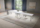 Tavolo Allungabile 200-460x90x77 cm Niket Bianco Frassino Gambe Bianche