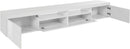 Mobile Tv 3 Ante e Ripiano a Giorno 240x40x35 cm Essential 2A 1R Bianco Lucido  