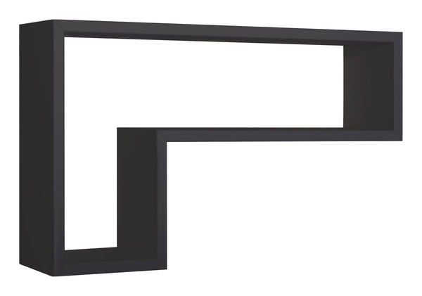sconto Etagère murale en forme de L 61x37x15,5 cm en panneau de fibres de bois lettre noire