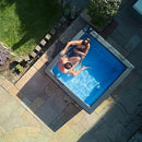 Piscina Spa Vasca Semi-Rigida 180x180x70 cm 6 Posti Riscaldamento Integrato Struttura in Schiuma NetSpa Celestia Nero Carbone