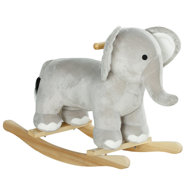 online Cavallo a Dondolo per Bambini in Legno e Peluche Elefante Grigio