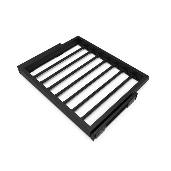 online Kit de 7 tringles à pantalons et 2 plateaux penderie 600 mm en acier Emuca noir