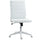 Sedia da Ufficio Ergonomica e Regolabile 58x53x97-107 cm con Schienale Ricurvo in Pelle PU e Acciaio Bianco