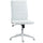 Sedia da Ufficio Ergonomica e Regolabile 58x53x97-107 cm con Schienale Ricurvo in Pelle PU e Acciaio Bianco