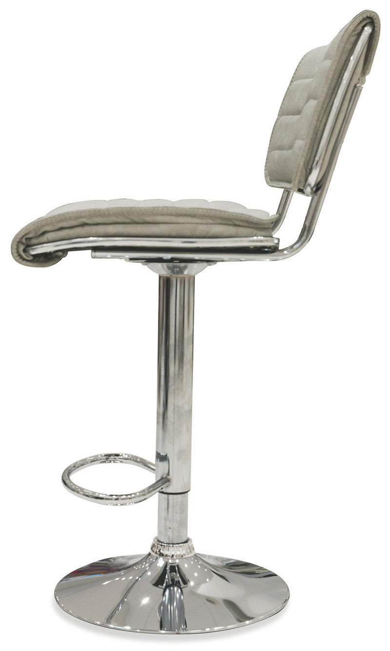 Sgabello 91x44x51 cm in Similpelle Soriani Grigio