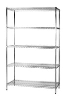 Scaffale 5 Ripiani 120x45x200 cm in Metallo Cromato Tosini