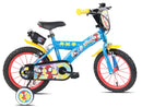 Bicicletta per Bambini 14" Marvel Spidey Freni Caliper e Stabilizzatori in Acciaio Hi-Ten Azzurro