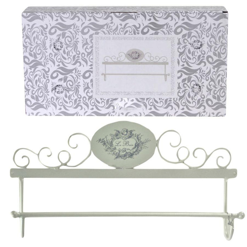 Portasciugamani da Parete 48x8xh24,50 cm in Metallo Le Bain Bianco