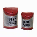 Portalettere in metallo rosso 