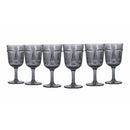 Set 6 Calici Vino Vis à Vis in Vetro VdE Tivoli 1996 Grigio scuro