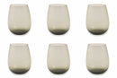 Set 6 Bicchieri Ø6x11 cm in Vetro Villa d'Este Home Tivoli Happy Hour Grigi