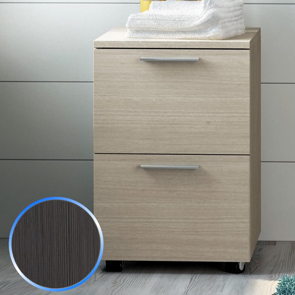 acquista Meuble de Salle de Bain en Chêne Brossé 40X57cm avec Fosterberg Porto 3 Roulettes