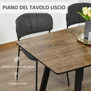 Tavolo Allungabile 120-160x80x76 cm Max 4-6 Persone in MDF e Metallo color Legno