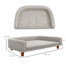 Cuccia per Cani di Taglia Grande Divano con Cuscino Sfoderabile 98x67x25 cm Grigio  