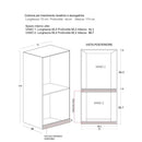 Mobile Lavanderia a Colonna per Lavatrice e Asciugatrice Senza Ante 70x70x174A cm in Nobilitato Unika Bianco Latte