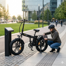 Fat-Bike Bicicletta Elettrica Pieghevole 36V a Pedalata Assistita 20” 250W SkyJet NitroPro Nera
