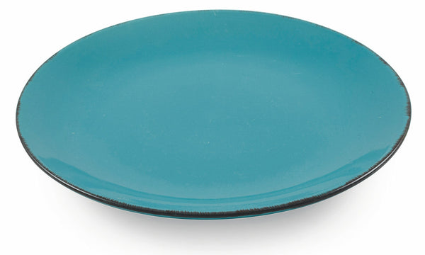 sconto Set de 6 assiettes plates Ø27x3 cm en Gres VdE Tivoli 1996 Baita Glazed Turchese