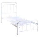 Struttura Letto Singolo in Metallo 90x200cm Viareggio Classico Bianco