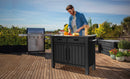 Tavolino per Barbecue 134x90x52 cm con Cassetti e Accessori Keter Unity XL Grafite