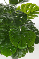 Set 2 Piante Artificiali di Filodendro 60x60x120 cm in Plastica con Vasi Verde