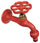 Robinet coloré pour fontaine de jardin en laiton Belfer RUB/024 Rouge