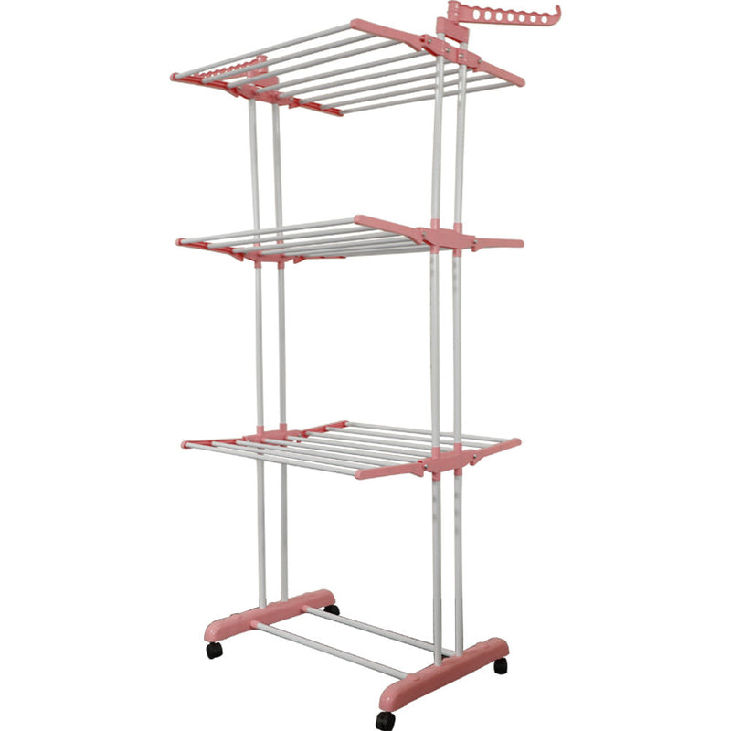 Stendino Stendibiancheria a Torre Modulabile Pieghevole Salvaspazio Richiudibile