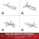 Albero di Natale Artificiale 120 cm in Fibra Ottica con 16 LED a Forma di Stella 