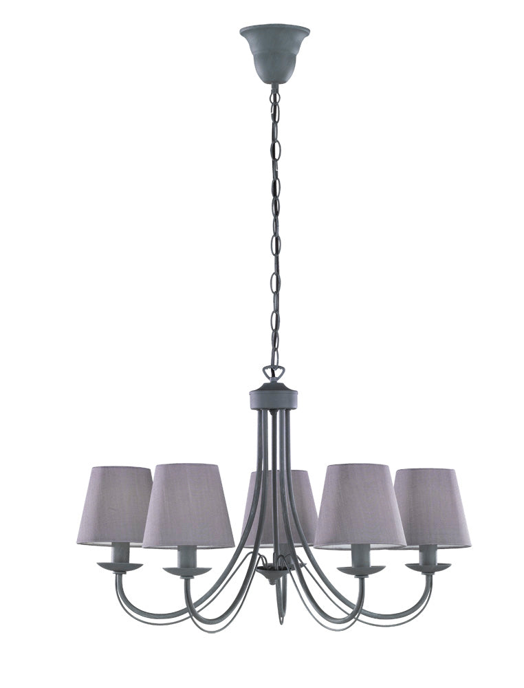 Lampadario da Interno  E14 in Metallo Calcestruzzo