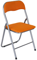 Set 6 Sedie Pieghevoli 45x45x80 cm in Tessuto Arancione