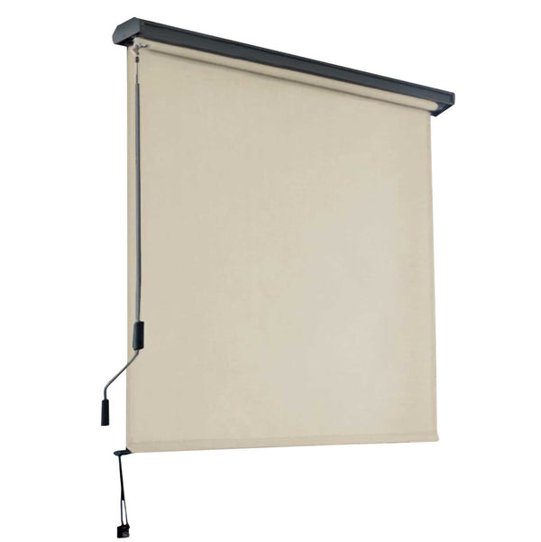 Tenda da Sole Avvolgibile Manuale 120x250 cm in Alluminio e Poliestere Charleston Beige sconto