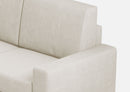 Divano Angolare 6 Posti 286x246x85 cm Sakar in Tessuto Latte