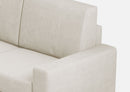 Divano Angolare 6 Posti 286x246x85 cm Sakar in Tessuto Latte