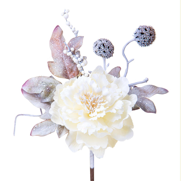 online Lot de 24 Pics Rose H23cm Crème
