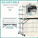 Trabattello Scala 3 in 1 ad Altezza Regolabile Max 150 Kg in Lega di Alluminio