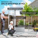 Casetta Box da Giardino Porta Attrezzi 213x120x166-194 cm con Porte Scorrevoli e Lucchetto con Chiavi in Metallo Grigio Scuro  