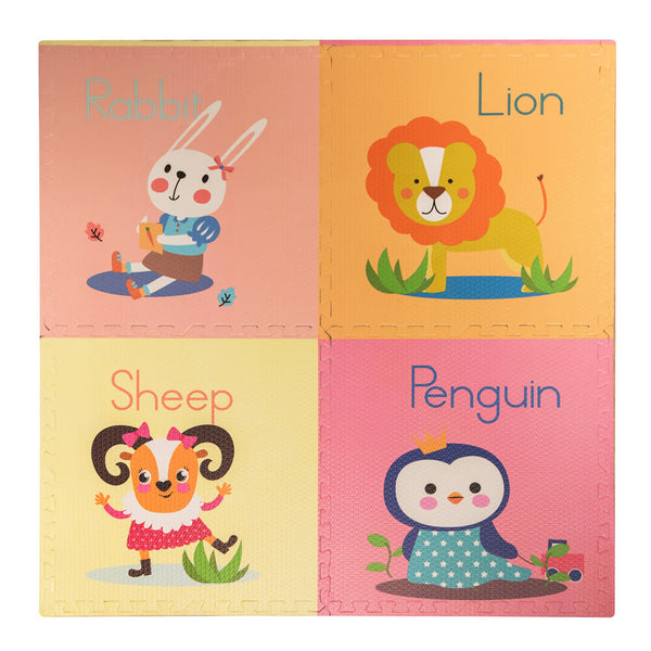 online Tapis Puzzle Enfant 4 Pièces 60x60 cm Pingouin Multicolore