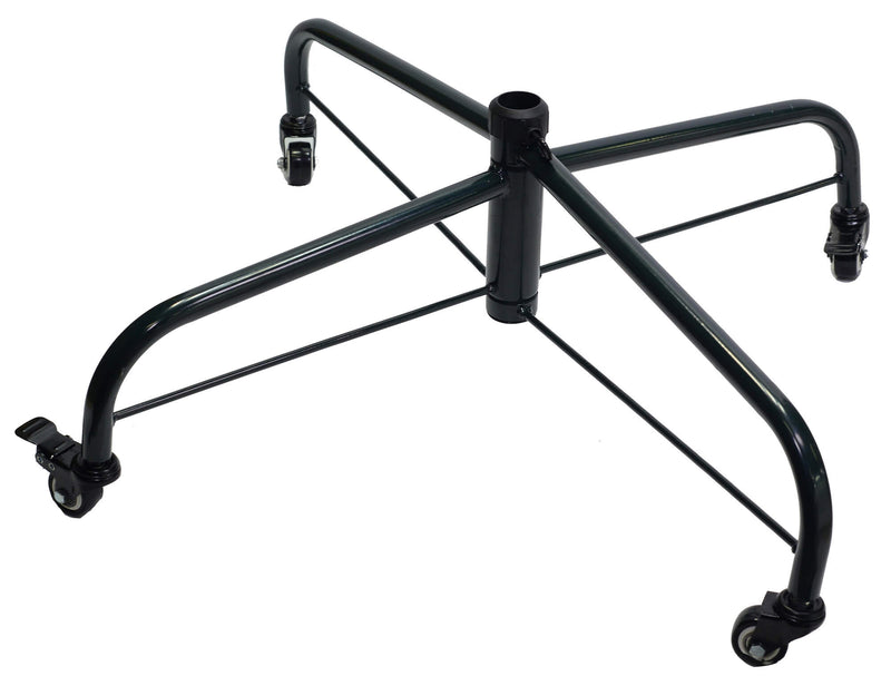 Base per Albero di Natale 60 cm in Metallo con Ruote Nero