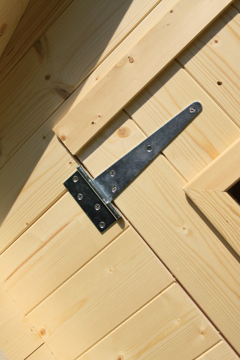 Casette Box da Giardino in Legno Porta Utensili 198x198x228 cm con Porta e Finestra Ecla Regis Noce