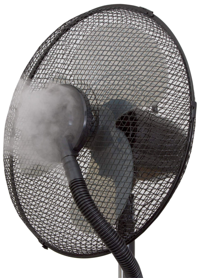Ventilatore a Piantana Ø40cm con Nebulizzatore ad Acqua Qlima FSM40 Bianco e Nero