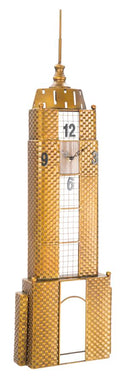 Orologio da Muro Empire Building 23,5x6,5x78 cm in Ferro Oro