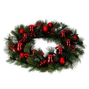 Coroncina sfere rosso cm Ø45