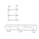 Parete attrezzata Zenon 180 cm porta tv e libreria rovere