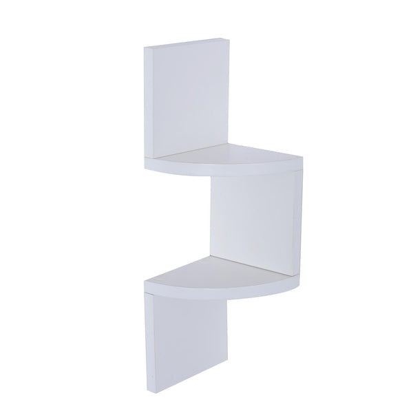 sconto Bibliothèque Moderne avec Étagères Murales en Bois MDF Blanc 16x16x50 cm