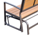 Panchina Dondolo da Giardino 2 Posti in Ferro 122x71x86 cm 